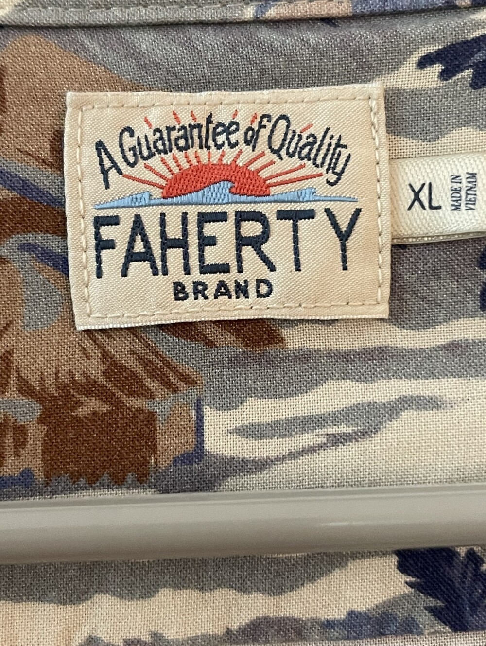 FAHERTY Kona Camp short sleeve Hawaiian shirt XL - Picture 6 of 7